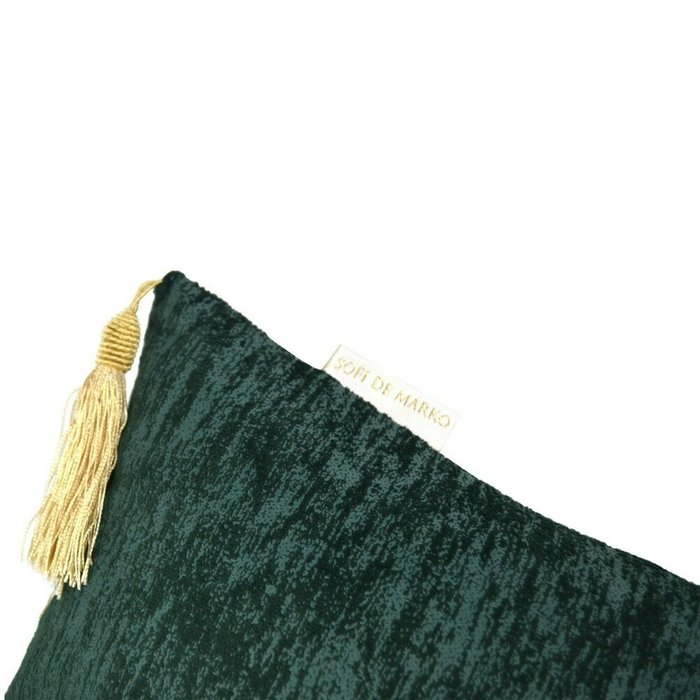 Наволочка Эстер 30х50 темно-зеленого цвета - лучшие Чехлы для подушек в INMYROOM