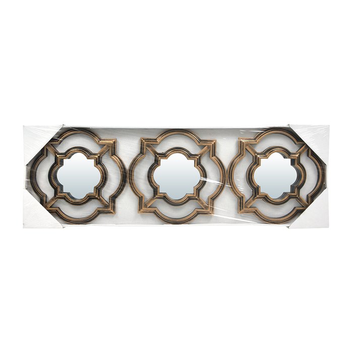 Комплект из трех  настенных декоративных зеркал Канны бронзового цвета - лучшие Настенные зеркала в INMYROOM
