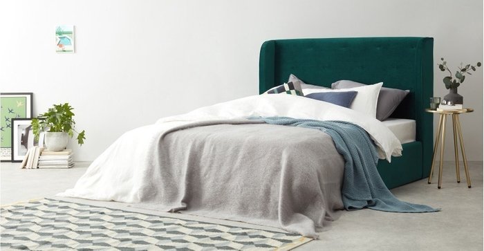 Кровать Chaplin Зеленый 160х200 - купить Кровати для спальни по цене 95306.0