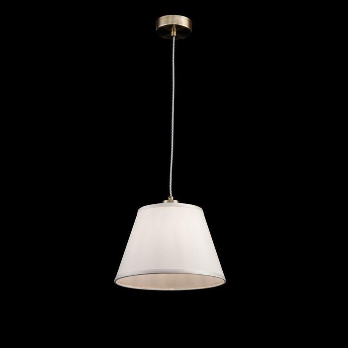 Подвесной светильник Alessandra с абажуром кремового цвета - купить Подвесные светильники по цене 2900.0