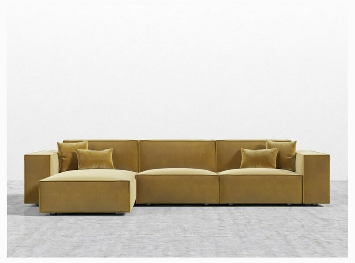 Угловой диван Quadrum горчичного цвета - купить Угловые диваны по цене 254000.0