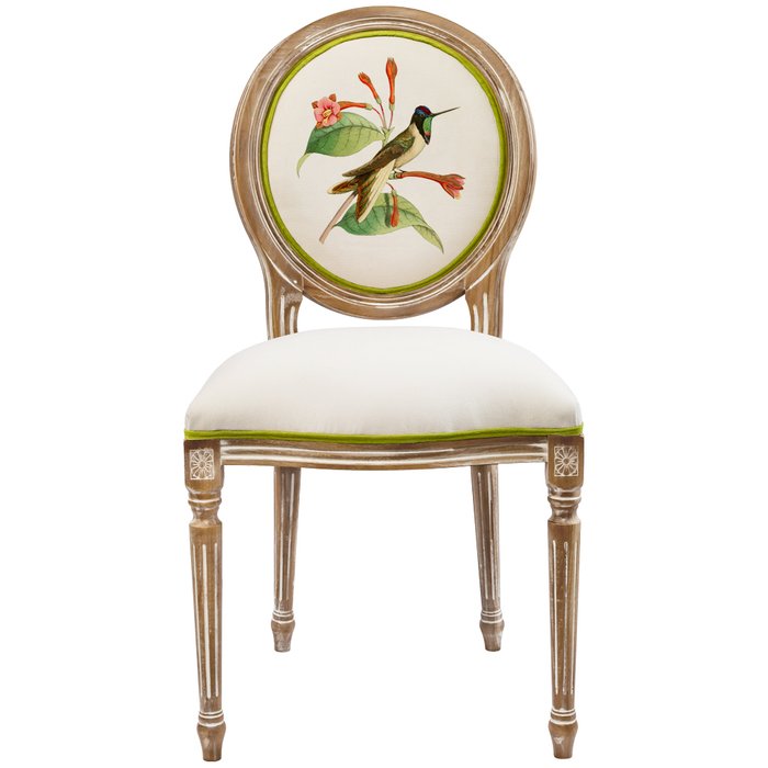 Стул Птица драгоценности с принтом 3 бежевого цвета - купить Обеденные стулья по цене 32000.0