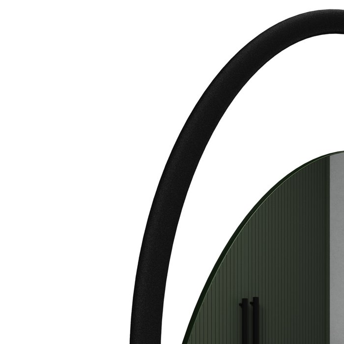 Дизайнерское настенное зеркало Evelix S в металлической раме черного цвета - лучшие Настенные зеркала в INMYROOM