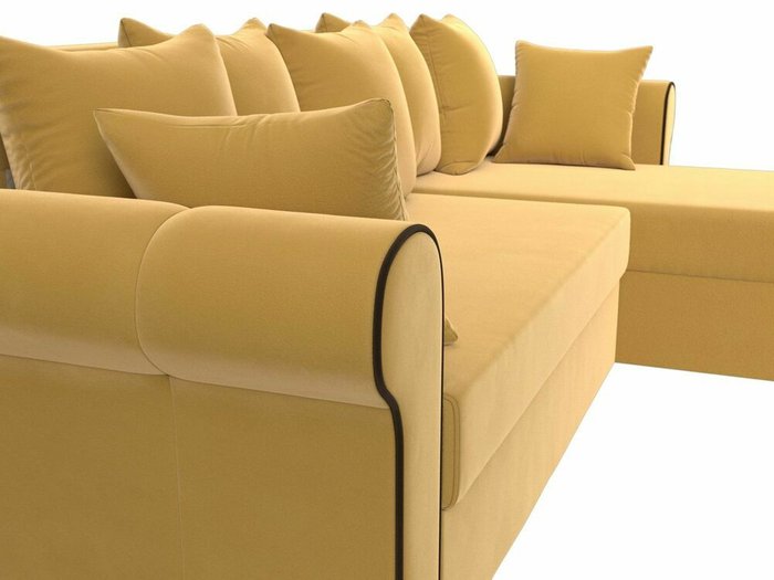 Угловой диван-кровать Рейн желтого цвета правый угол - лучшие Угловые диваны в INMYROOM