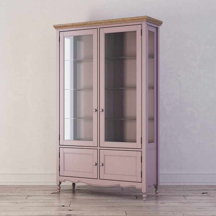 Шкаф-витрина Leblanc лавандового цвета