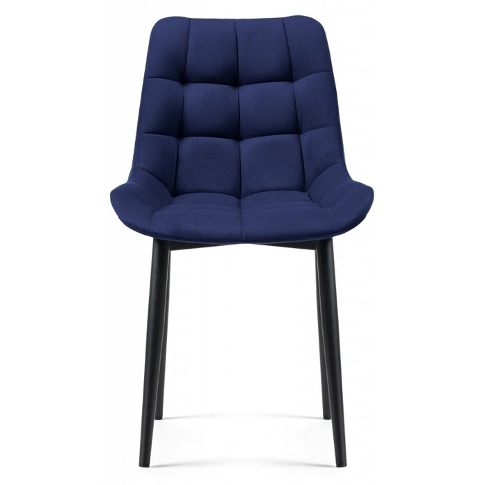 Стул Челси синего цвета на черных ножках - купить Обеденные стулья по цене 5690.0
