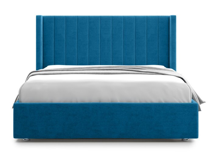 Кровать Premium Mellisa 2 160х200 синего цвета с подъемным механизмом - купить Кровати для спальни по цене 61000.0