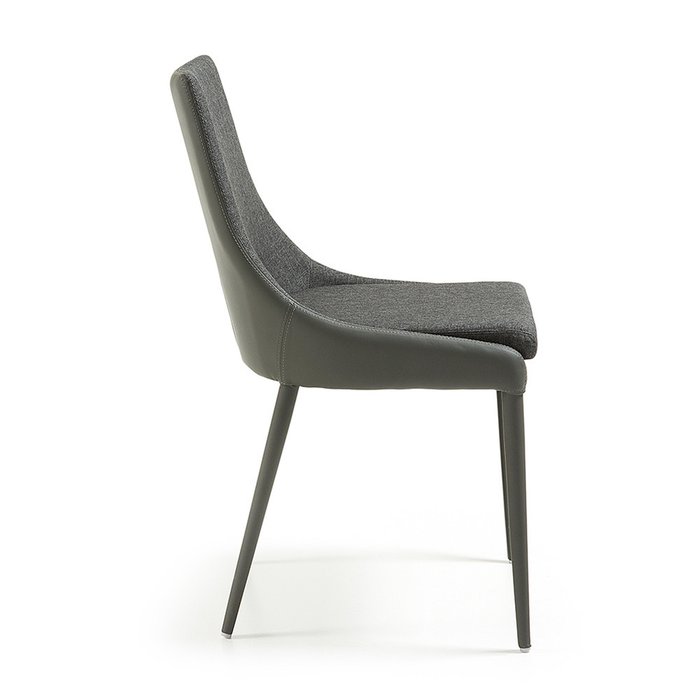 Обеденный стул Dant темно-серый Pu + ткань - купить Обеденные стулья по цене 23990.0