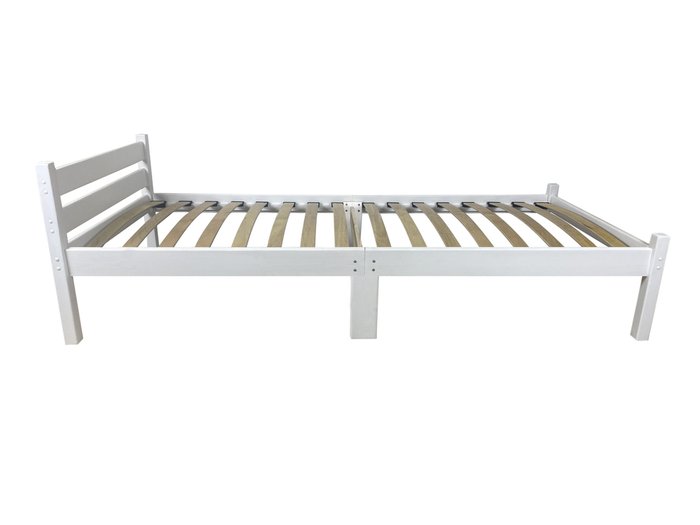 Кровать Компакт сосновая с ортопедическим основанием 80х200 белого цвета - купить Кровати для спальни по цене 10075.0