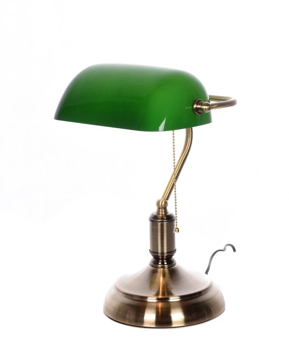 Настольная лампа Banker с зеленым плафоном - купить Рабочие лампы по цене 6500.0