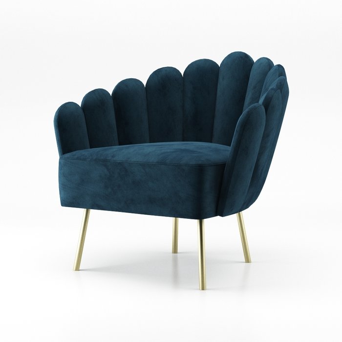 Кресло Amira синего цвета - купить Интерьерные кресла по цене 63000.0