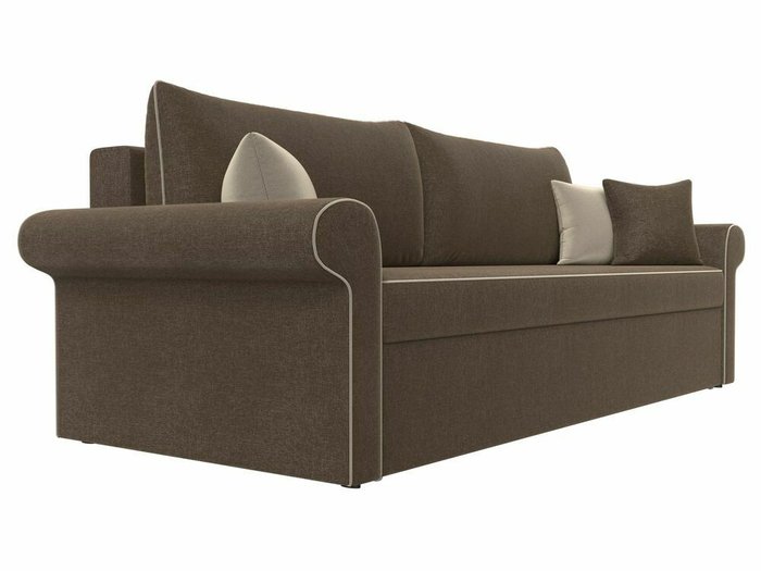 Прямой диван-кровать Милфорд коричневого цвета - лучшие Прямые диваны в INMYROOM