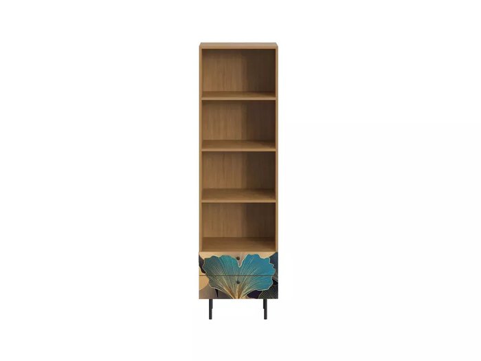 Книжный шкаф Frida с принтом Botanic и металлическими ножками - купить Книжные шкафы по цене 27900.0