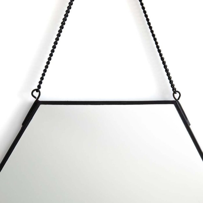 Зеркало настенное восьмиугольной формы Uyova черного цвета - купить Настенные зеркала по цене 1386.0