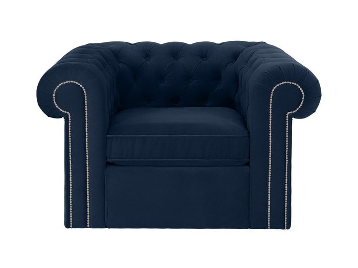 Кресло Chesterfield темно-синего цвета