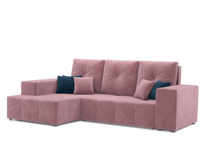 Угловой диван-кровать Монреаль пудрового цвета левый угол