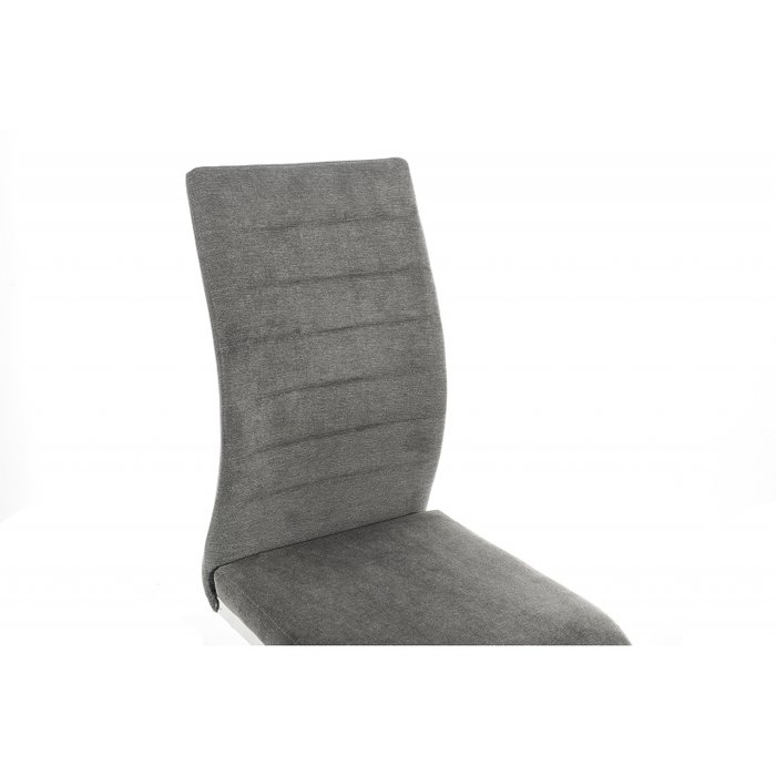 Стул Basit на металлическом каркасе с обивкой серого цвета - лучшие Обеденные стулья в INMYROOM