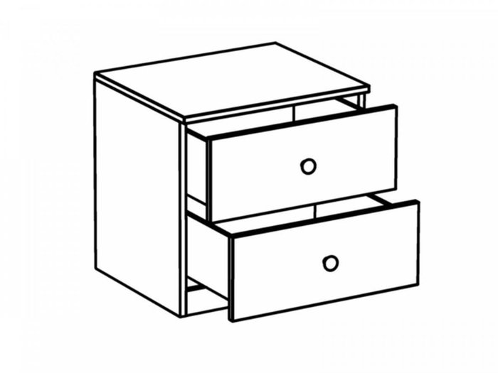 Тумба Uno с двумя выдвижным ящиками - купить Прикроватные тумбы по цене 5650.0