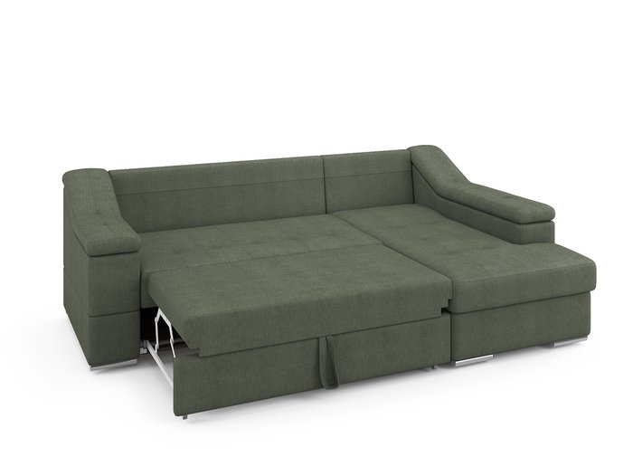 Угловой раскладной диван Liverpool правый темно-зеленого цвета - купить Угловые диваны по цене 86600.0