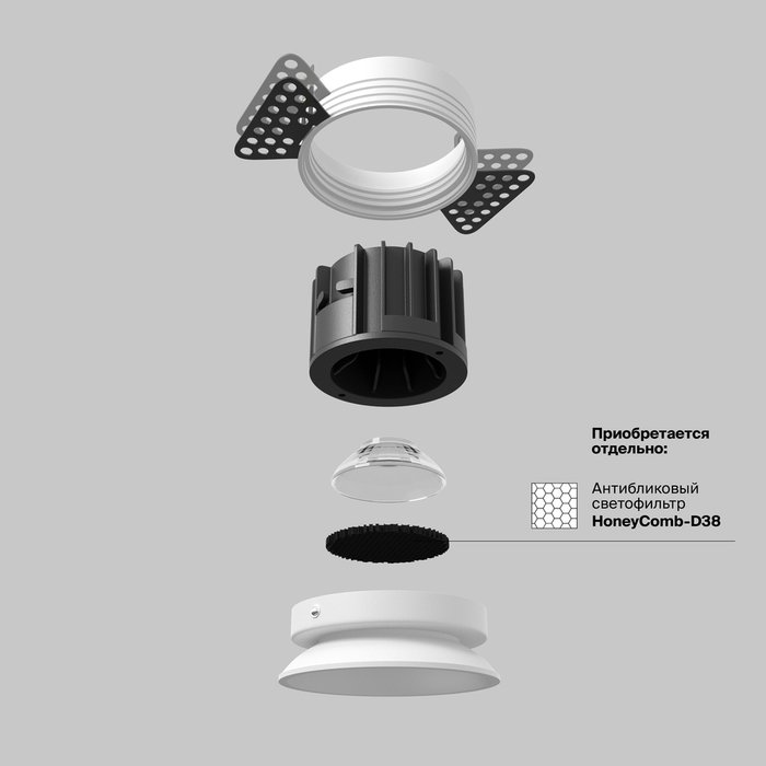 Встраиваемый светильник Technical DL058-12W3K-TRS-W Round Downlight - лучшие Встраиваемые споты в INMYROOM