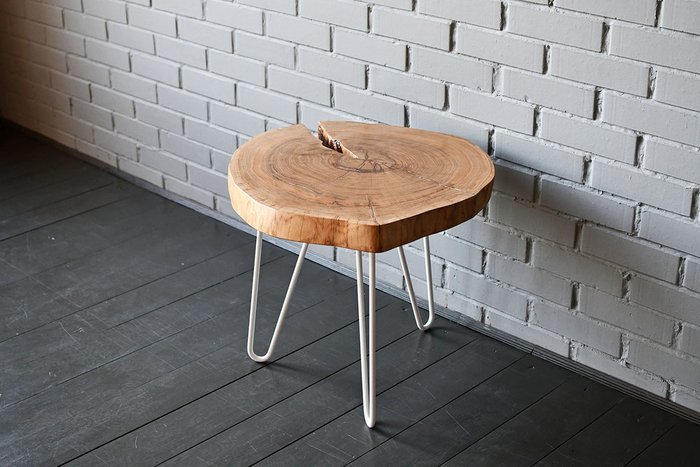 Кофейный стол Oak 15 бело-коричневого цвета - купить Кофейные столики по цене 21900.0