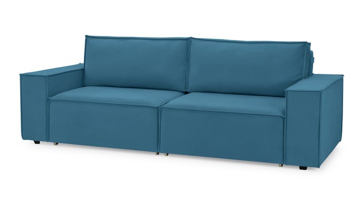 Прямой диван-кровать Софт 2 синего цвета - купить Прямые диваны по цене 54100.0