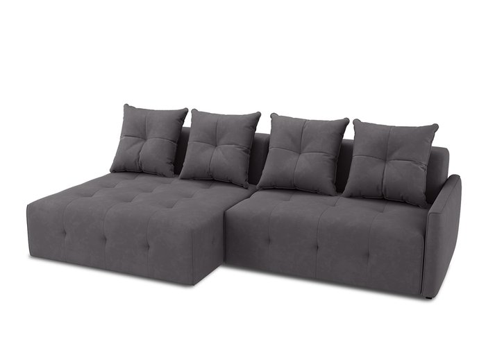Угловой диван-кровать левый Bronks темно-серого цвета - купить Угловые диваны по цене 111000.0
