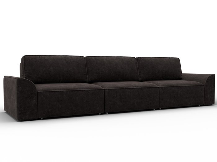 Диван-кровать Лига-048 Лонг темно-коричневого цвета Диван-кровать Лига-048 Лонг темно-коричневого цвета