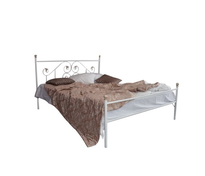 Кровать Камелия 160х200 белого цвета - купить Кровати для спальни по цене 27990.0