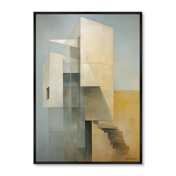 Репродукция картины Buildings, afternoon look, No 1, 2024г.