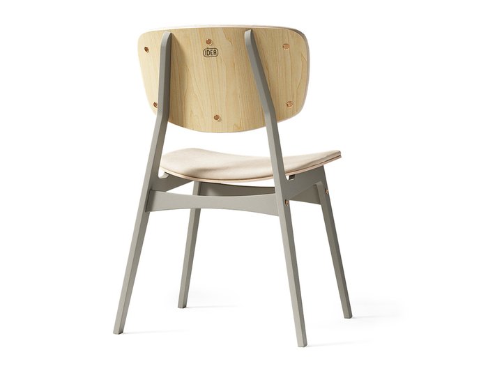 Мягкий стул Sid cветлая берёза / серый шёлк - лучшие Обеденные стулья в INMYROOM