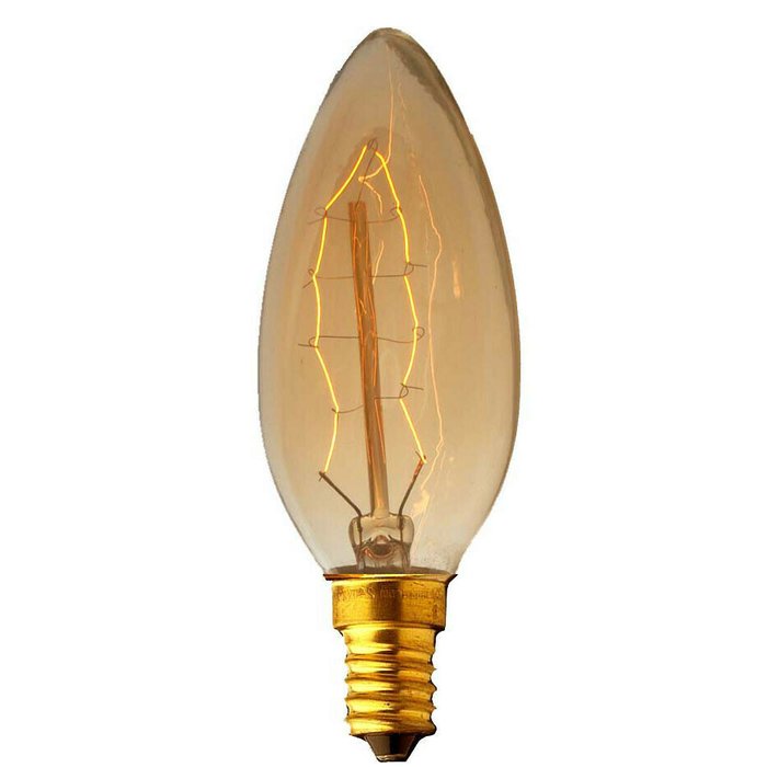 Ретро лампа накаливания E14 40W 220V 3540-G формы свечи - купить Лампочки по цене 320.0