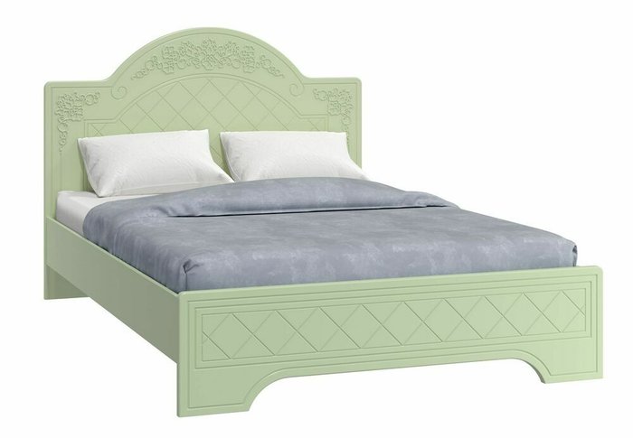 Кровать Соня Премиум 140х200 светло-зеленого цвета - лучшие Кровати для спальни в INMYROOM