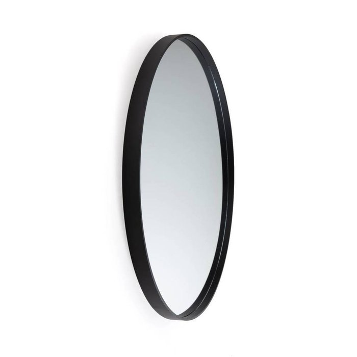 Зеркало настенное круглое Alaria черного цвета - купить Настенные зеркала по цене 17209.0