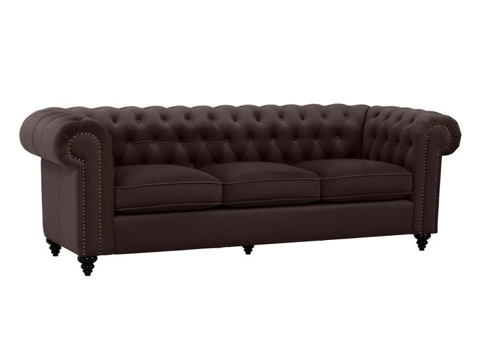 Диван Chester Classic темно-коричневого цвета - купить Прямые диваны по цене 58390.0