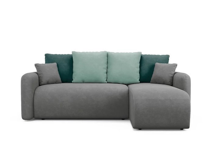 Угловой диван-кровать правый Arti темно-серого цвета
