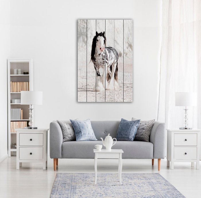 Картина на дереве Ирландская лошадь 40х60 см - купить Картины по цене 6990.0