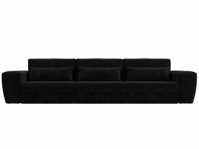 Прямой диван-кровать Лига 008 Long черного цвета - купить Прямые диваны по цене 65999.0