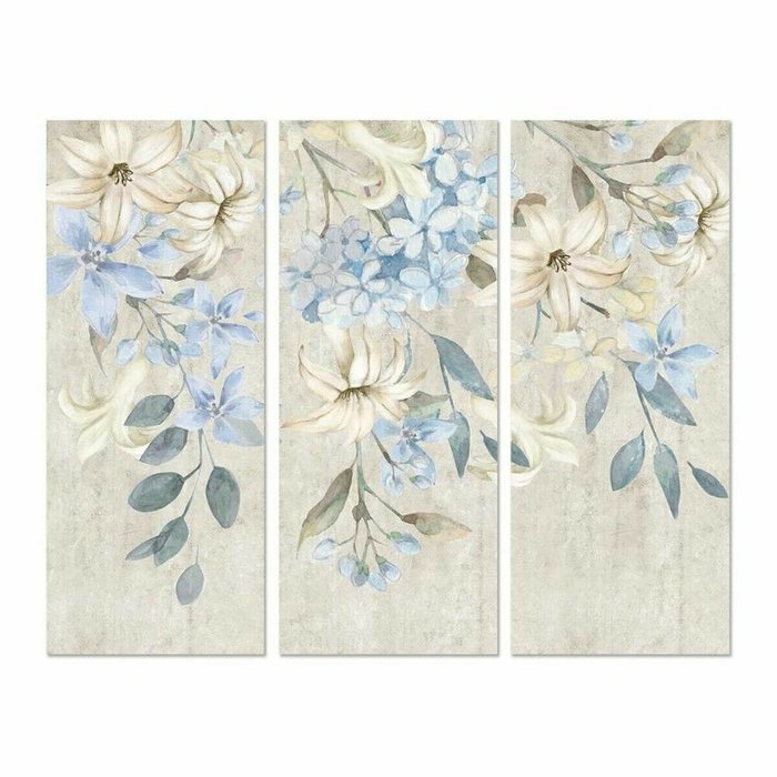 Картина Цветы 55 x 3 x 135 cm Shabby Chic (3 Предметы) - купить Картины по цене 18380.0