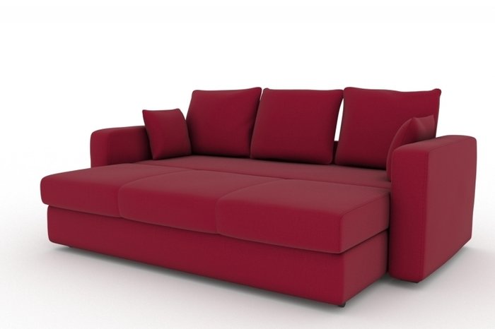 Прямой диван-кровать Liverpool красного цвета - купить Прямые диваны по цене 15500.0