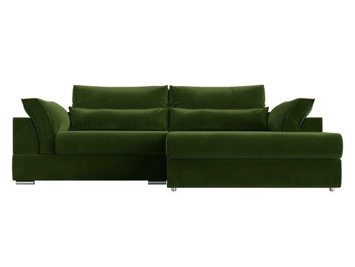 Угловой диван-кровать Пекин зеленого цвета угол правый - купить Угловые диваны по цене 83999.0