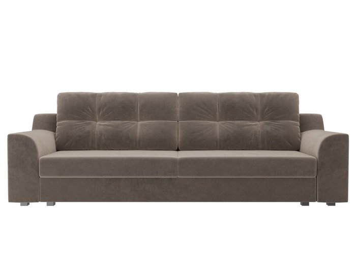 Прямой диван-кровать Сансара коричневого цвета - купить Прямые диваны по цене 42990.0