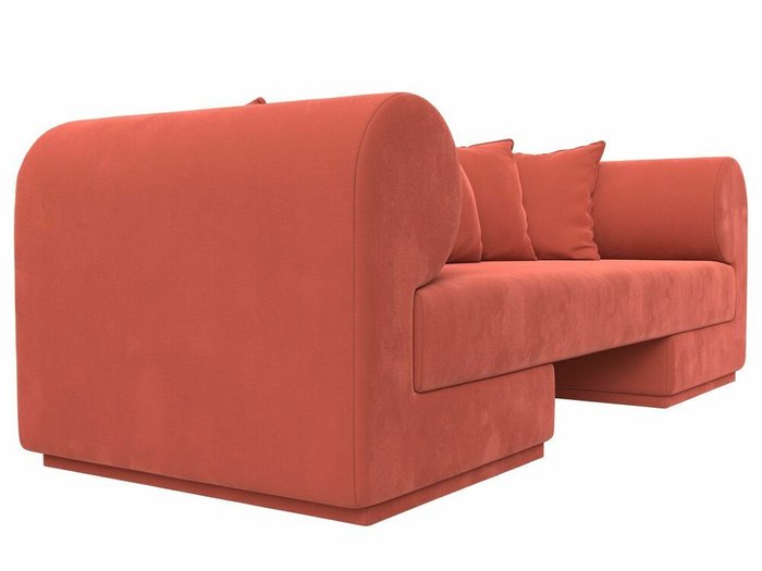 Прямой диван Кипр кораллового цвета - лучшие Прямые диваны в INMYROOM