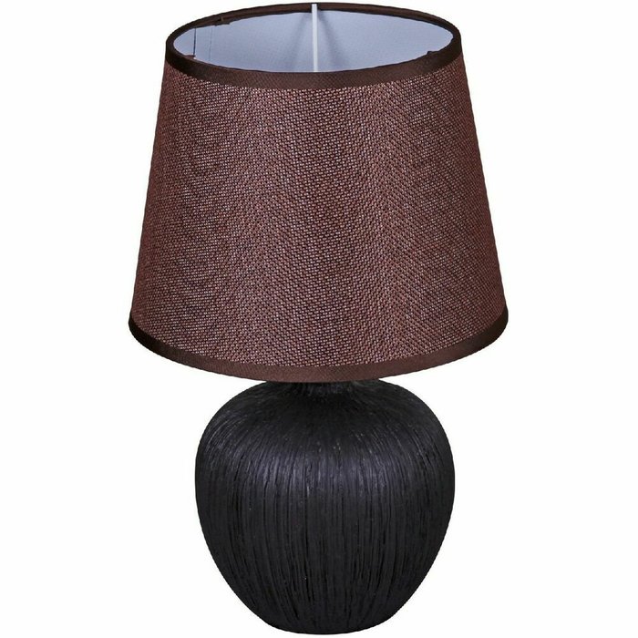 Настольная лампа 98570-0.7-01 dark brown (ткань, цвет коричневый) - купить Настольные лампы по цене 1250.0