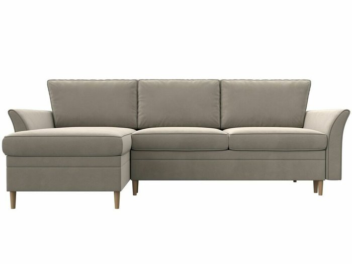 Угловой диван-кровать София бежевого цвета левый угол - купить Угловые диваны по цене 59999.0