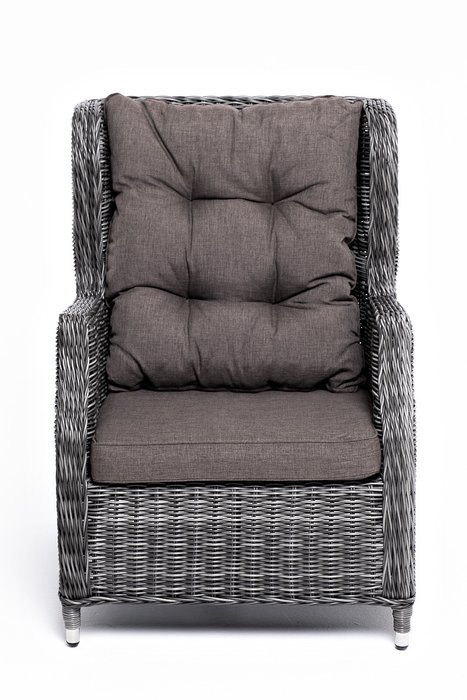 Раскладное садовое кресло Форио темно-серого цвета - купить Садовые кресла по цене 69600.0