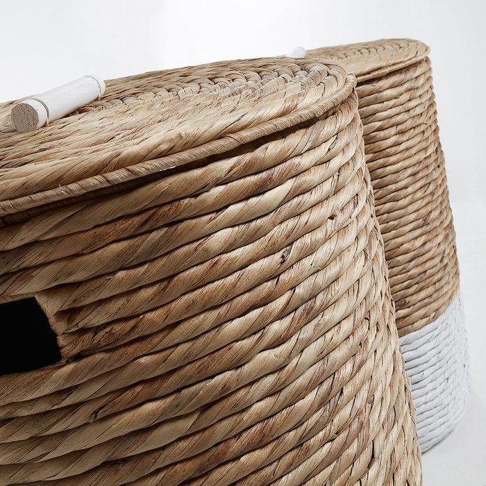  Комплект из двух корзин для белья из водяного гиацинта   - лучшие Плетеные корзины в INMYROOM