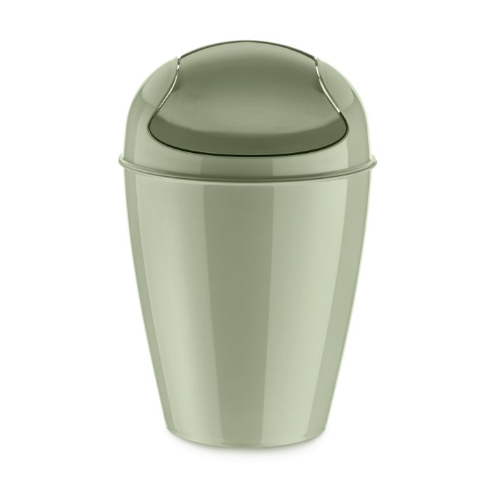 Корзина для мусора с крышкой Del s зеленого цвета