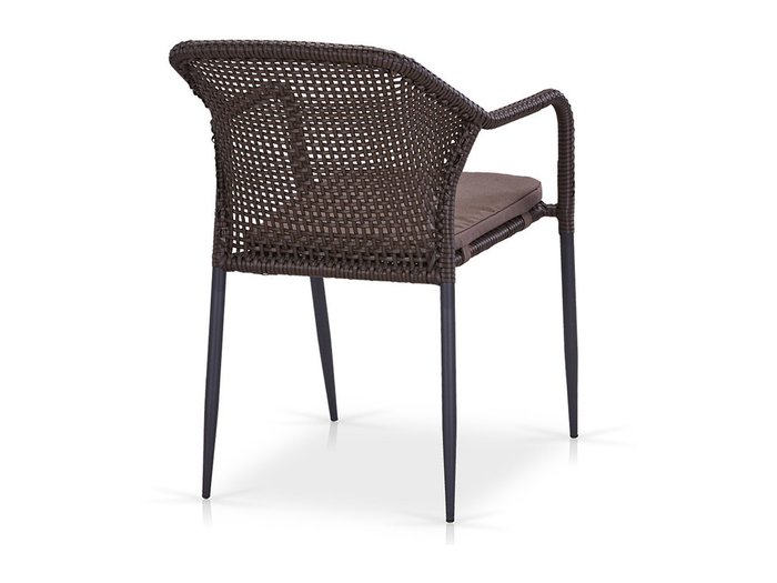 Стул плетеный из полиротанга коричневого цвета - купить Садовые стулья по цене 5690.0