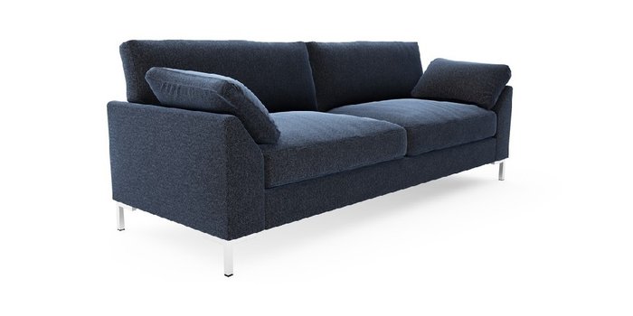 Диван-кровать Эслов синего цвета - купить Прямые диваны по цене 80200.0